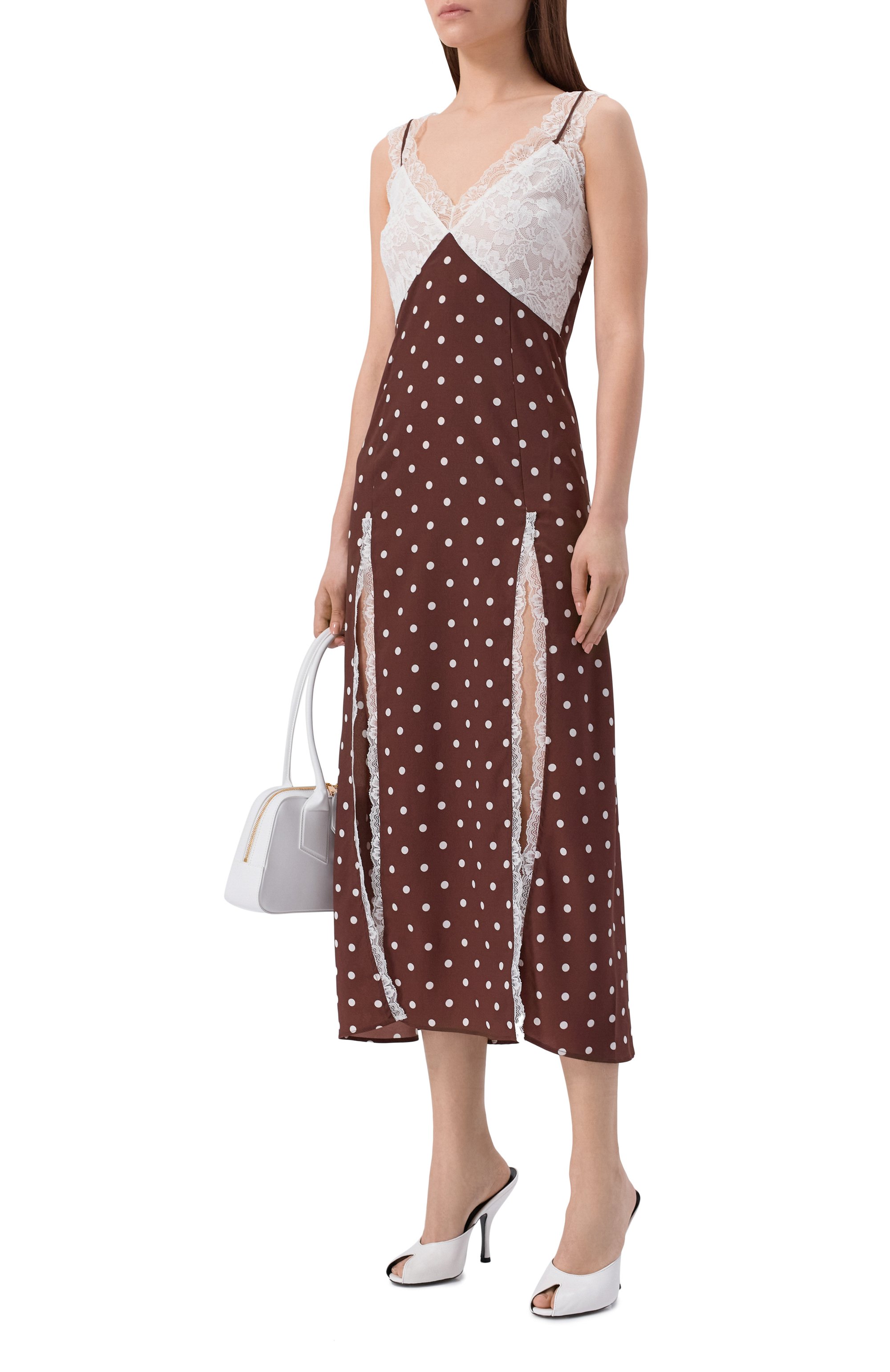 Платье ROWEN ROSE коричневого цвета по цене 89650 руб., арт. DRS_RR472, фото 2 Платье ROWEN ROSE, арт. DRS_RR472, фото 2