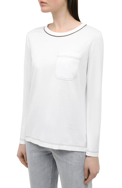 Хлопковый лонгслив BRUNELLO CUCINELLI, арт. M0045BR908, фото 3
