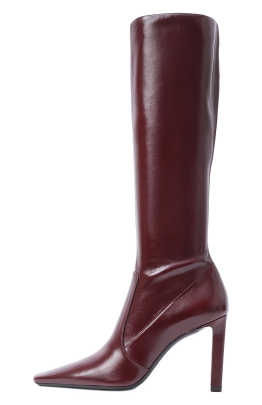 Кожаные сапоги Francoise 95 Saint Laurent 843298/AAEHF Бордовый  843298/AAEHF Фото 4