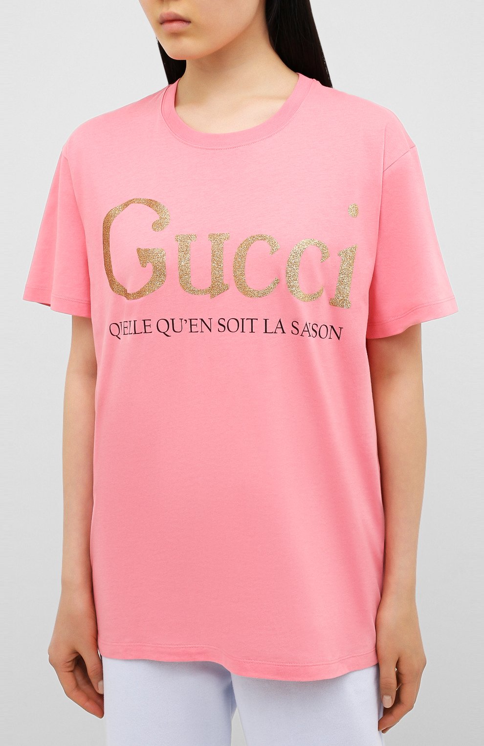 Хлопковая футболка GUCCI, арт. 615044/XJCLF, фото 3