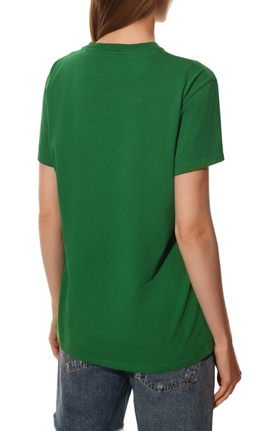 Хлопковая футболка MAISON MARGIELA зеленого цвета по цене 43050 руб., арт. S51GC0514/S20079, фото 4 Хлопковая футболка MAISON MARGIELA, арт. S51GC0514/S20079, фото 4