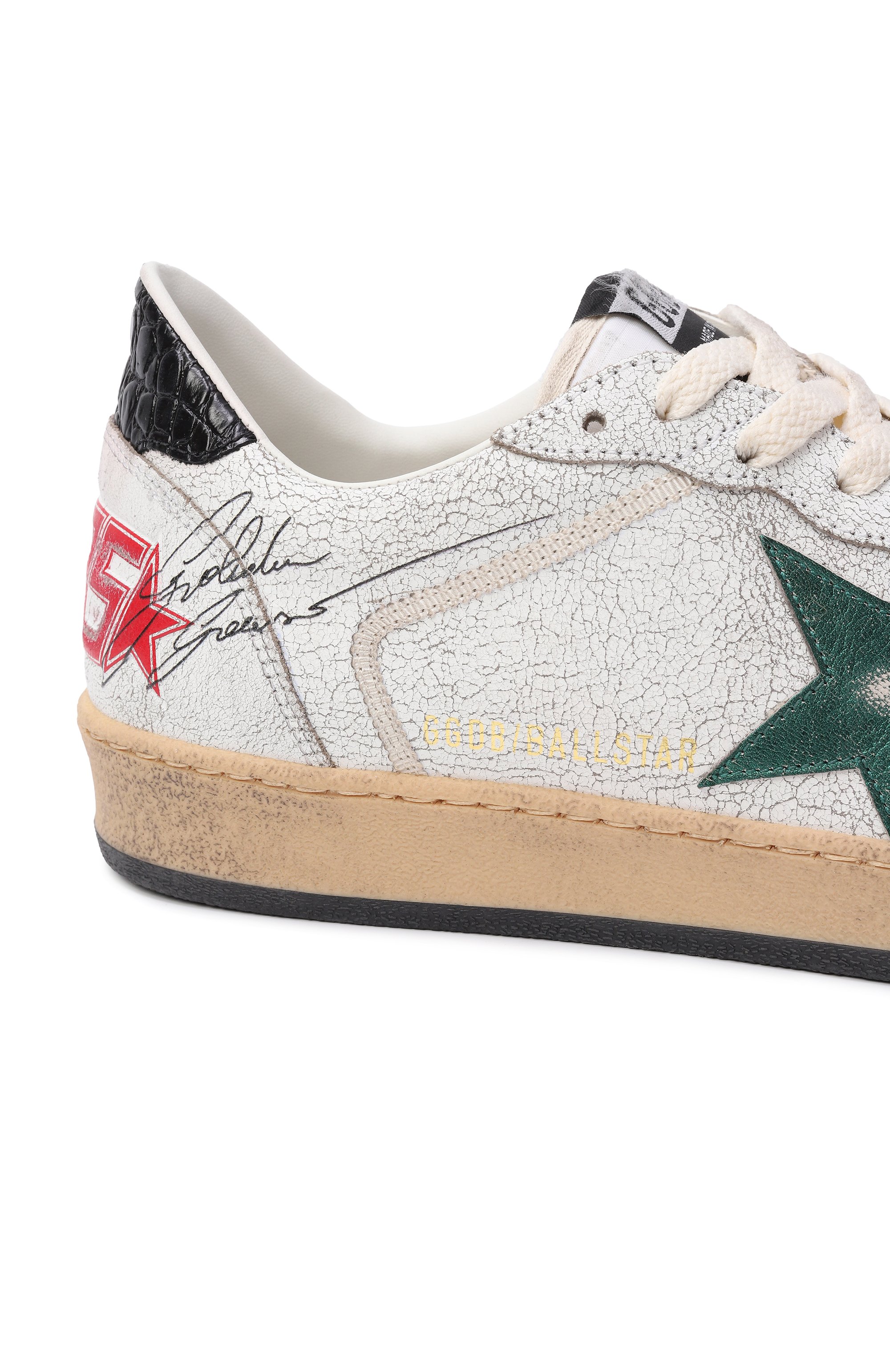 Комбинированные кеды ball star GOLDEN GOOSE DELUXE BRAND белого цвета по цене 77050 руб., арт. GMF00327.F006025, фото 7 Комбинированные кеды ball star GOLDEN GOOSE DELUXE BRAND, арт. GMF00327.F006025, фото 7