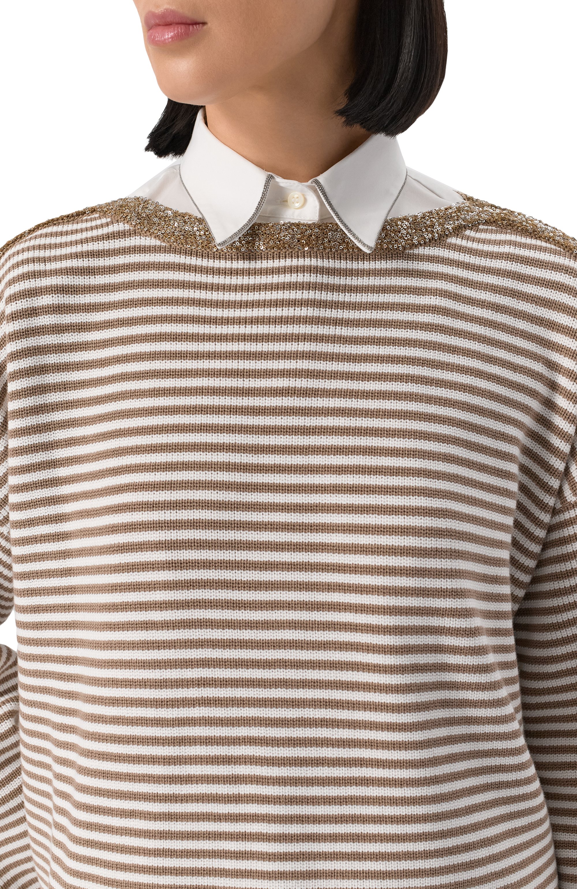 Хлопковый пуловер BRUNELLO CUCINELLI, арт. M19253608, фото 5