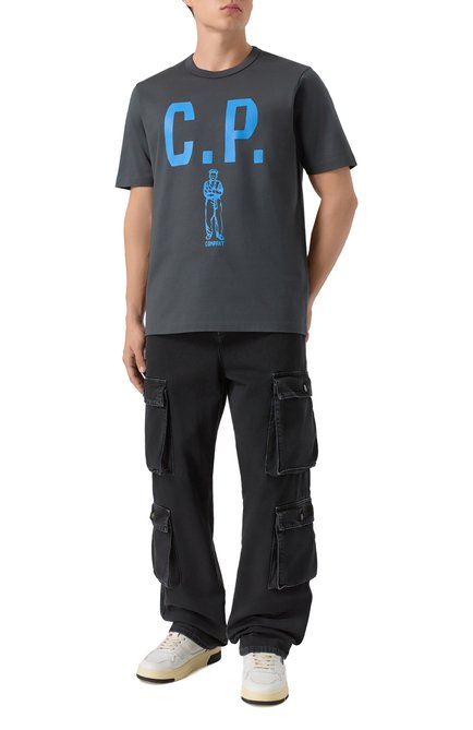 Мужская хлопковая футболка C.P. COMPANY, арт. 19CMTS112A110301W