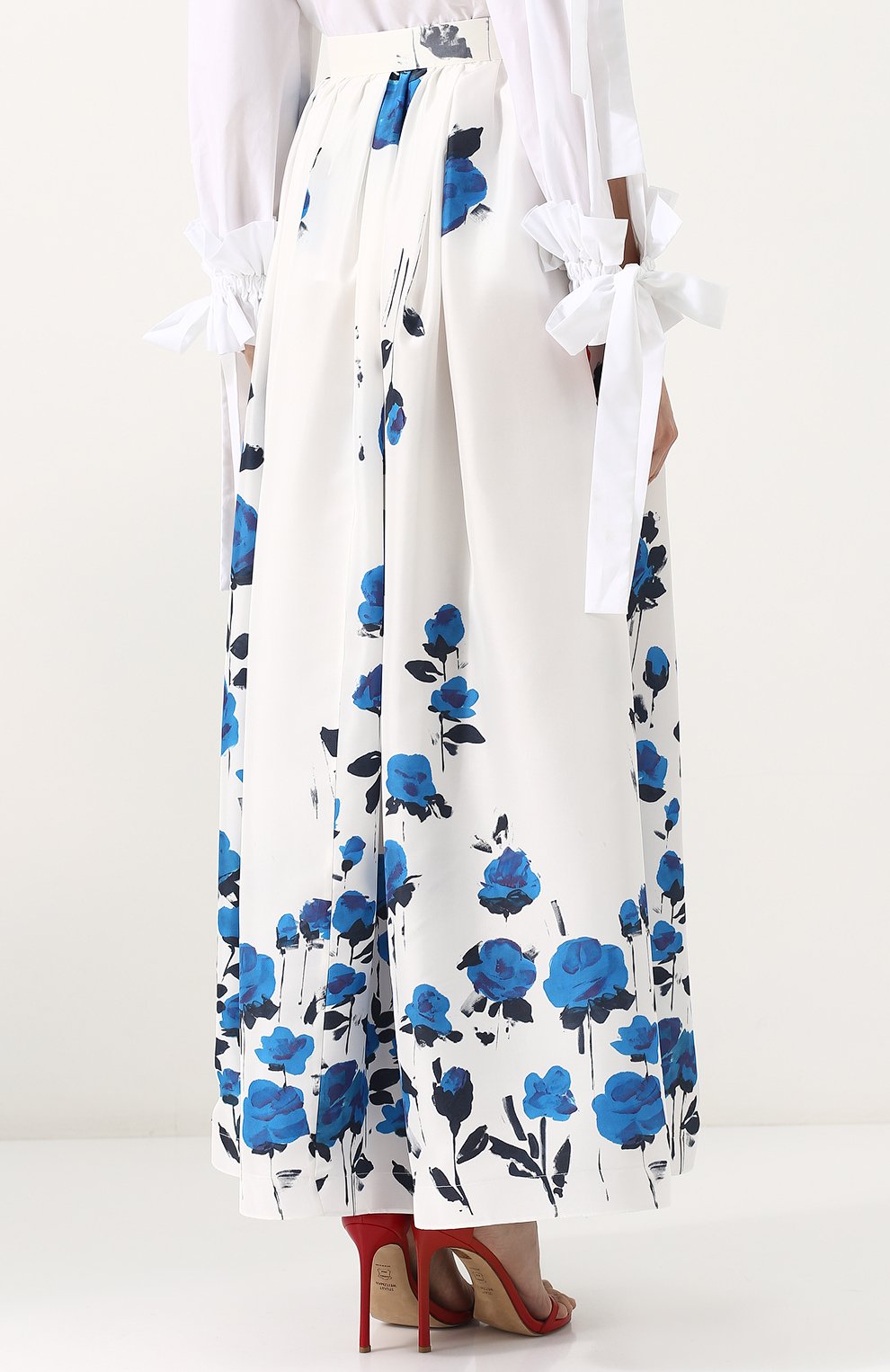 Шелковая юбка-макси с цветочным принтом SARA ROKA, арт. EDA L0NG/SS18-34, фото 4