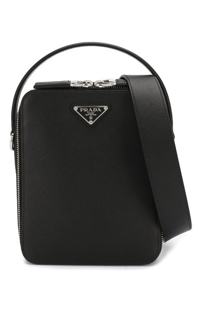 Кожаная сумка-планшет PRADA черного цвета по цене 170000 руб., арт. 2VH066-9Z2-F0002, фото 5 Кожаная сумка-планшет PRADA, арт. 2VH066-9Z2-F0002, фото 5