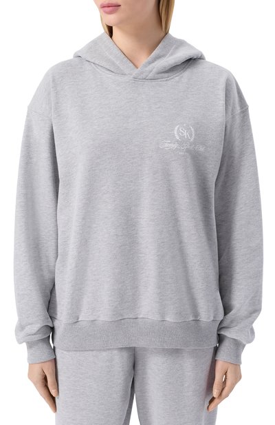 Хлопковый костюм SASHA KIM серого цвета по цене 43900 руб., арт. SK-00001687, фото 2 Хлопковый костюм SASHA KIM, арт. SK-00001687, фото 2