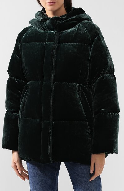 Бархатный пуховик с капюшоном MONCLER, арт. D2-093-46999-00-549SF, фото 3