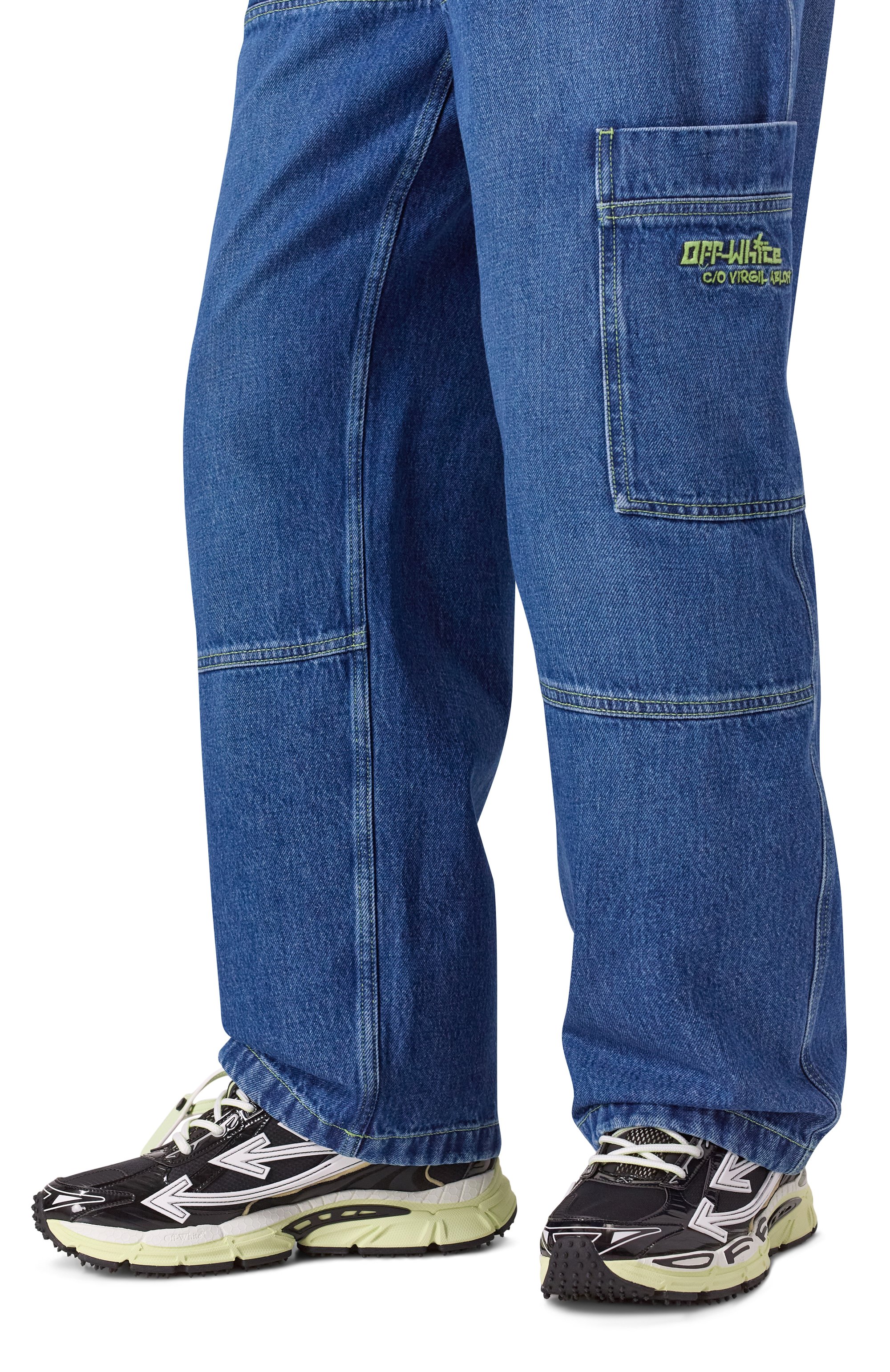 Комбинированные кроссовки be right back OFF-WHITE, арт. 0MIA295S25FAB002, фото 3