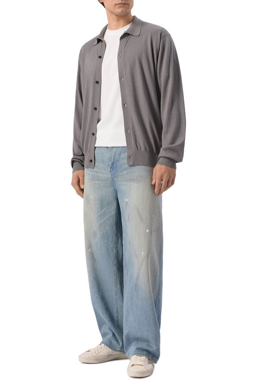 Кардиган из шелка и кашемира Attachment AK61-004 Серый  AK61-004 Фото 2