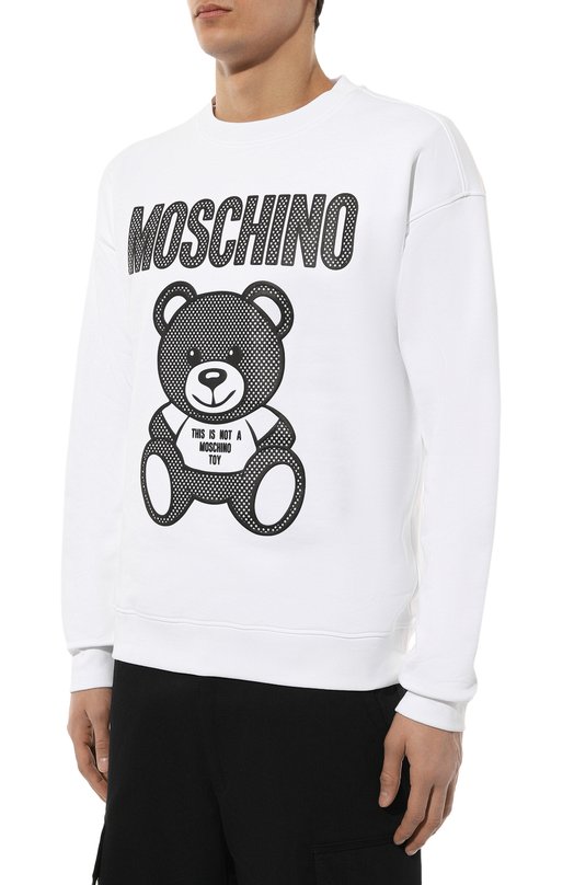 Хлопковый свитшот Moschino Белый, фото 3