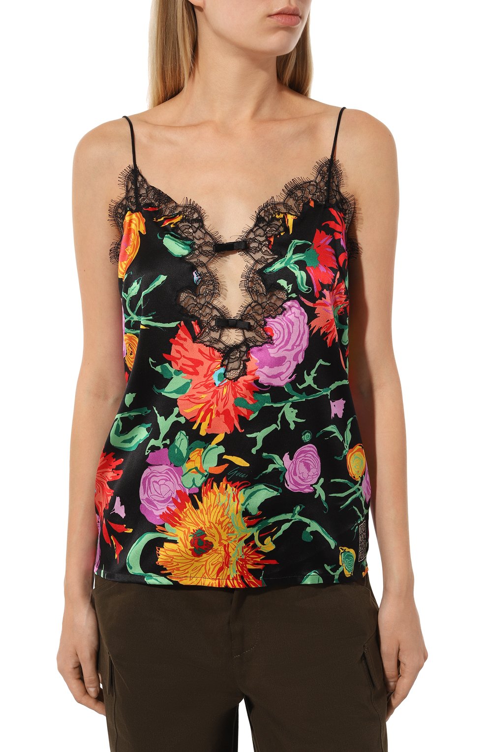 Шелковый топ gucci x ken scott GUCCI, арт. 650427 XUACI, фото 3