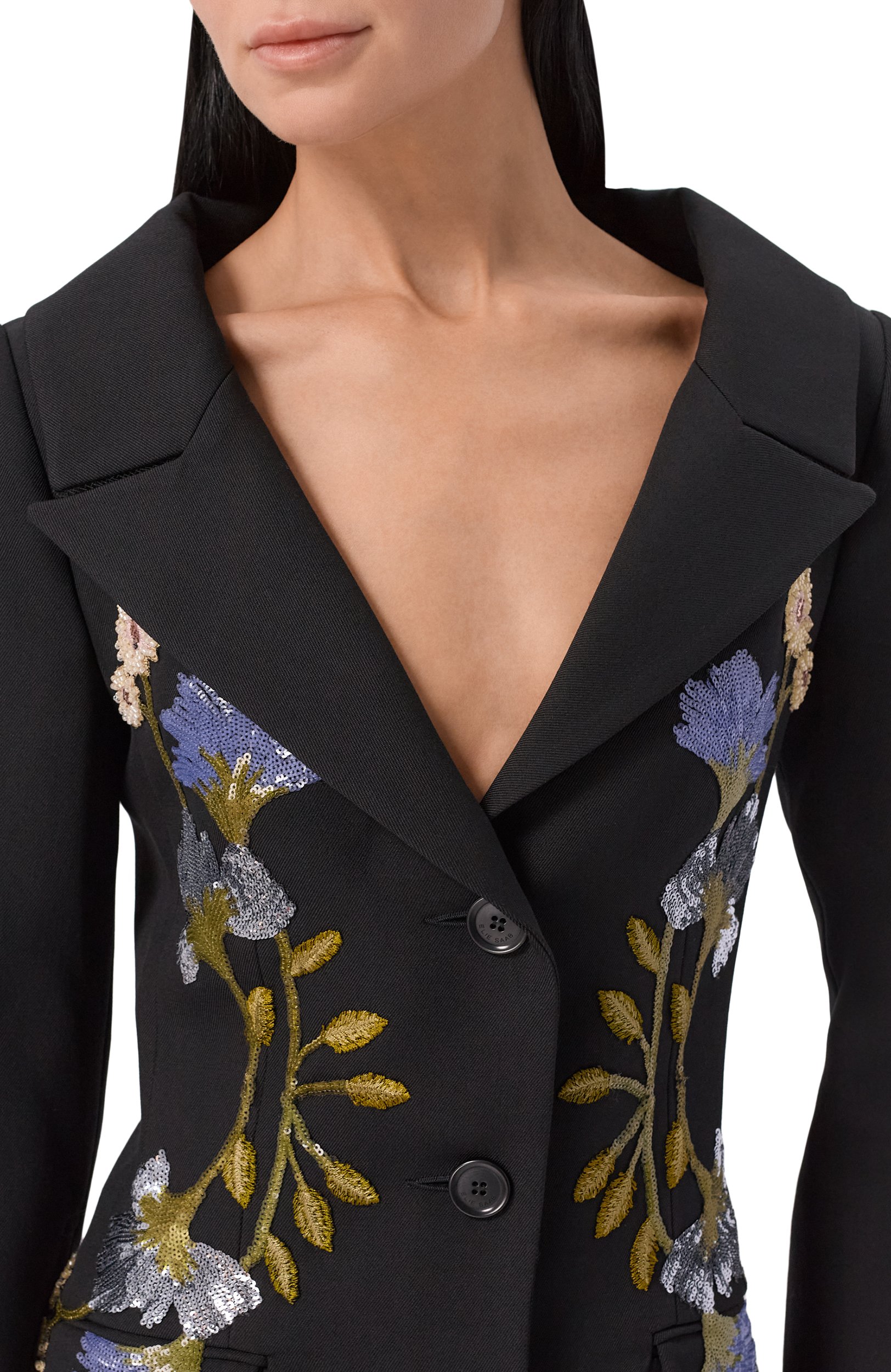 Жакет с отделкой пайетками ELIE SAAB, арт. J0263EP26/W0012, фото 5
