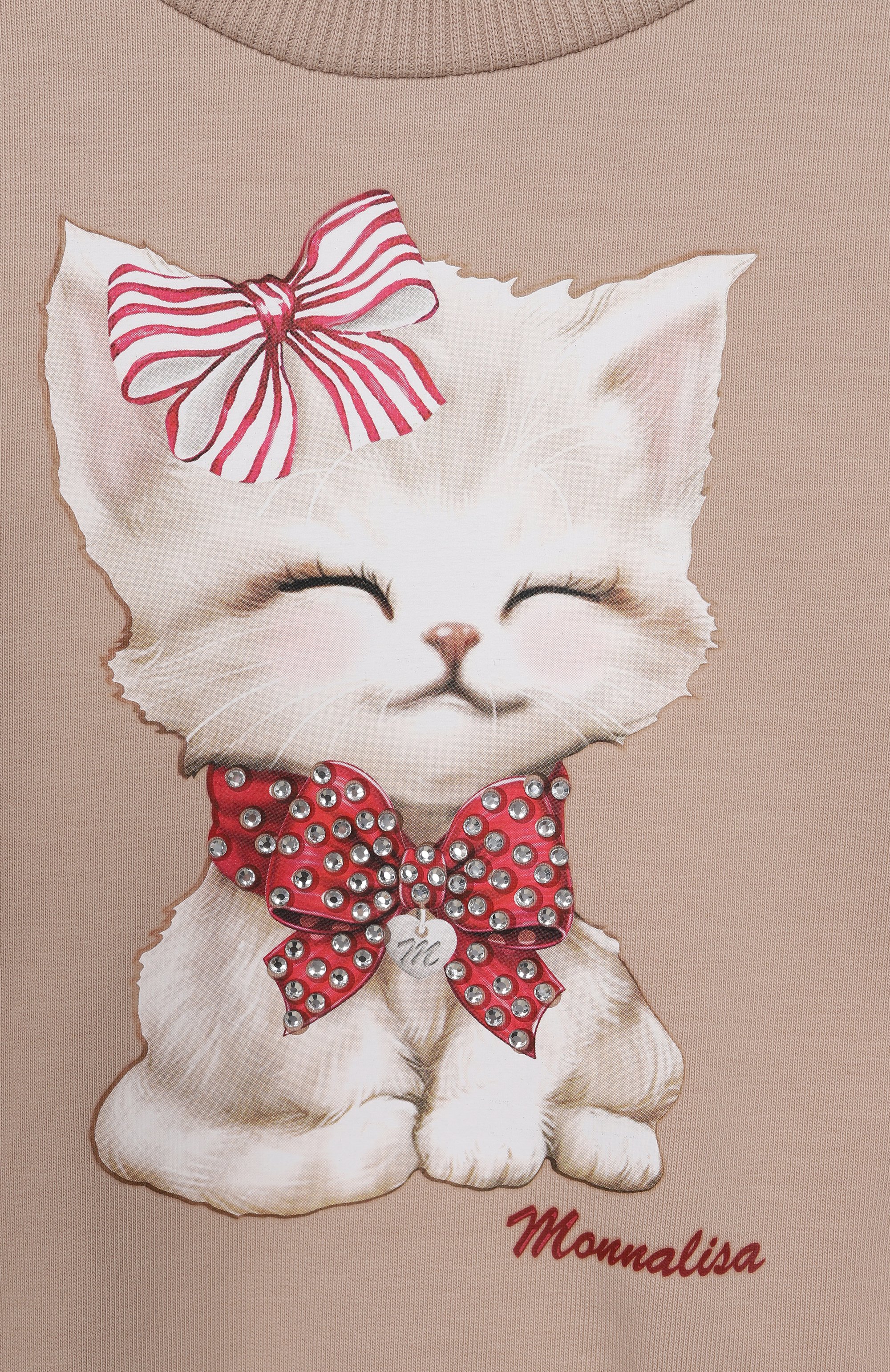 Хлопковый свитшот MONNALISA, арт. 39E607, фото 3