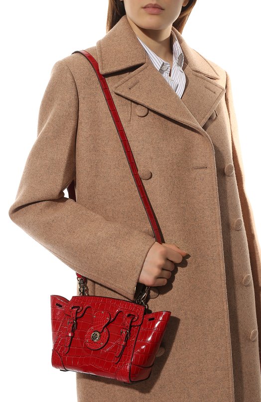 

Сумка Ricky 18 из кожи аллигатора Ralph Lauren, Красный