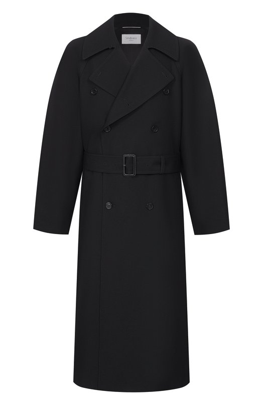 Шерстяное пальто Saint Laurent 848512/Y5J40 Чёрный 848512/Y5J40