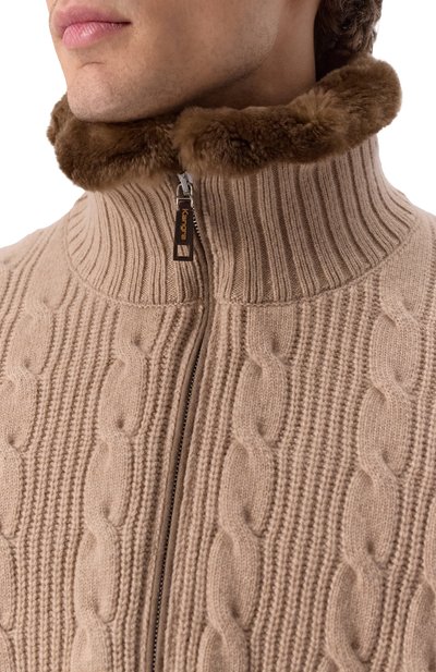 Кашемировый бомбер с подкладкой из бобра KANGRA бежевого цвета по цене 522500 руб., арт. 9151/09 02, фото 5 Кашемировый бомбер с подкладкой из бобра KANGRA, арт. 9151/09 02, фото 5