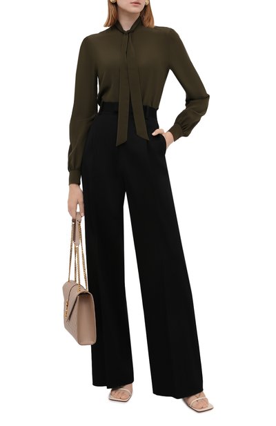 Шелковая блузка SAINT LAURENT, арт. 660892/Y100W, фото 2