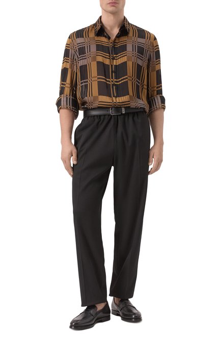 Мужская шелковая рубашка SAINT LAURENT, арт. 813932/Y1L28
