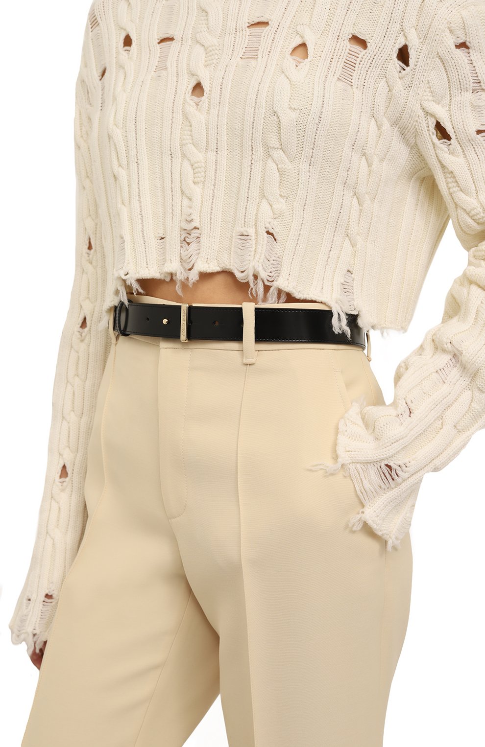 Кожаный ремень GIORGIO ARMANI черного цвета по цене 75400 руб., арт. Y1I255/YVM7A, фото 2 Кожаный ремень GIORGIO ARMANI, арт. Y1I255/YVM7A, фото 2