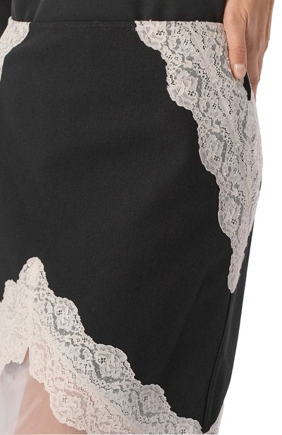 Комбинированная юбка JIL SANDER черного цвета по цене 241500 руб., арт. J03MA0257/J41557, фото 5 Комбинированная юбка JIL SANDER, арт. J03MA0257/J41557, фото 5