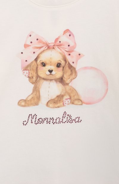 Хлопковый лонгслив MONNALISA, арт. 39F605, фото 3