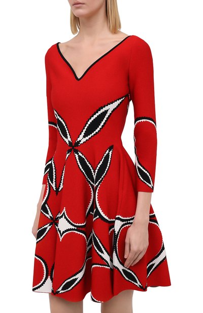 Платье из вискозы ALEXANDER MCQUEEN, арт. 641909/Q1ARX, фото 3