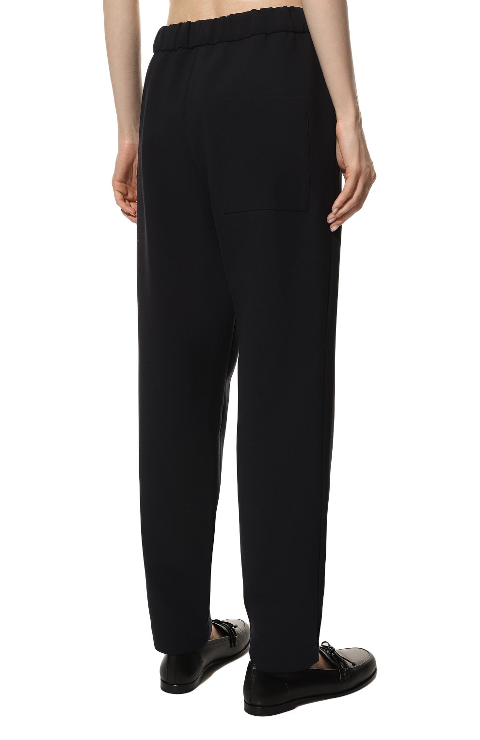 Брюки из хлопка и шелка NOBLE&BRULEE темно-синего цвета по цене 31200 руб., арт. NB9505/1, фото 4 Брюки из хлопка и шелка NOBLE&BRULEE, арт. NB9505/1, фото 4