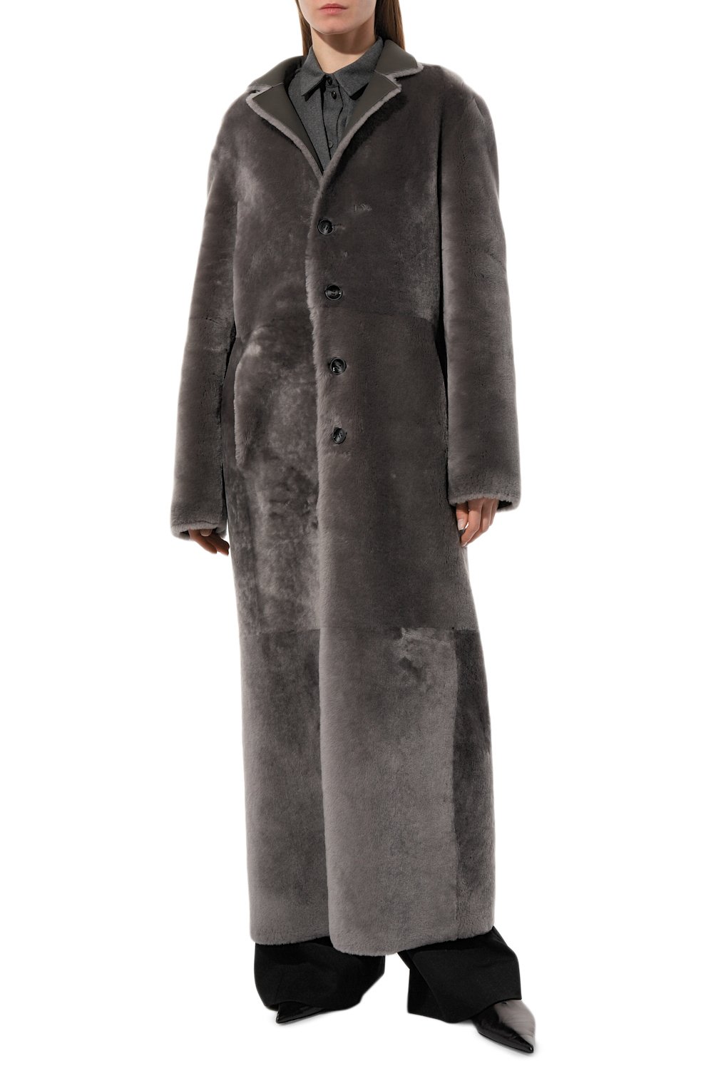 Двусторонняя дубленка из овчины SASHAVERSE, арт. CS004/Grey/W24, фото 6