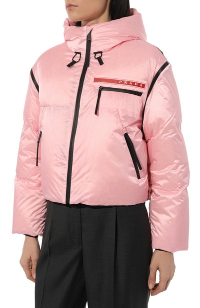 Пуховик prada linea rossa PRADA розового цвета по цене 300000 руб., арт. 291985-1ZT6-F0028-212, фото 3 Пуховик prada linea rossa PRADA, арт. 291985-1ZT6-F0028-212, фото 3