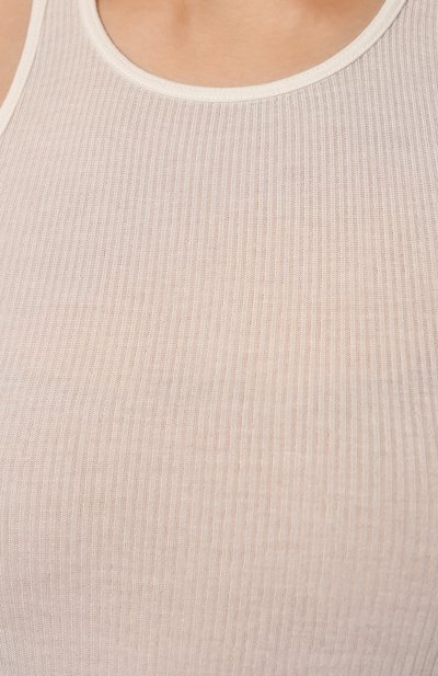Платье из вискозы и шелка RICK OWENS кремового цвета по цене 34700 руб., арт. RP01B4549/RC, фото 5 Платье из вискозы и шелка RICK OWENS, арт. RP01B4549/RC, фото 5