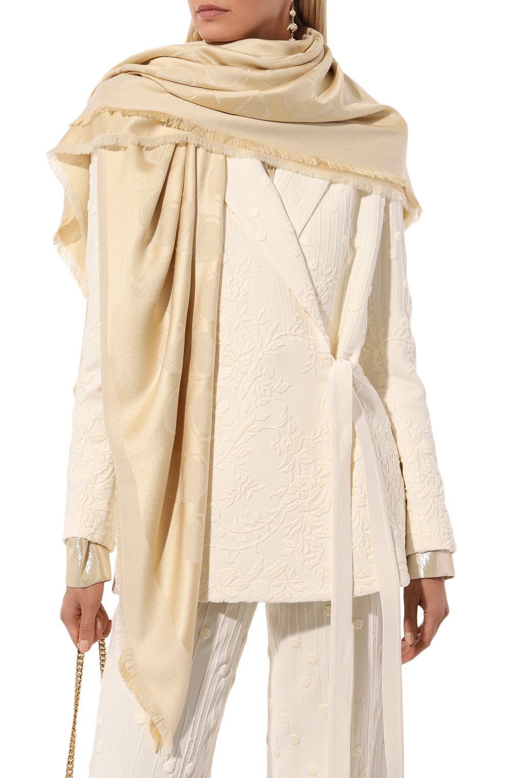 Шаль из шелка и шерсти VALENTINO, арт. 5W2EB104/PHX, фото 3