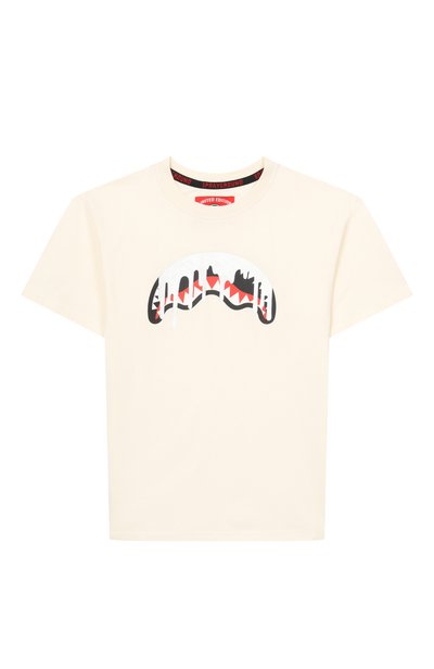 Хлопковая футболка SPRAYGROUND, арт. SPY1575IV0/SILVER DRIP 0VER T-SHIRT IV0