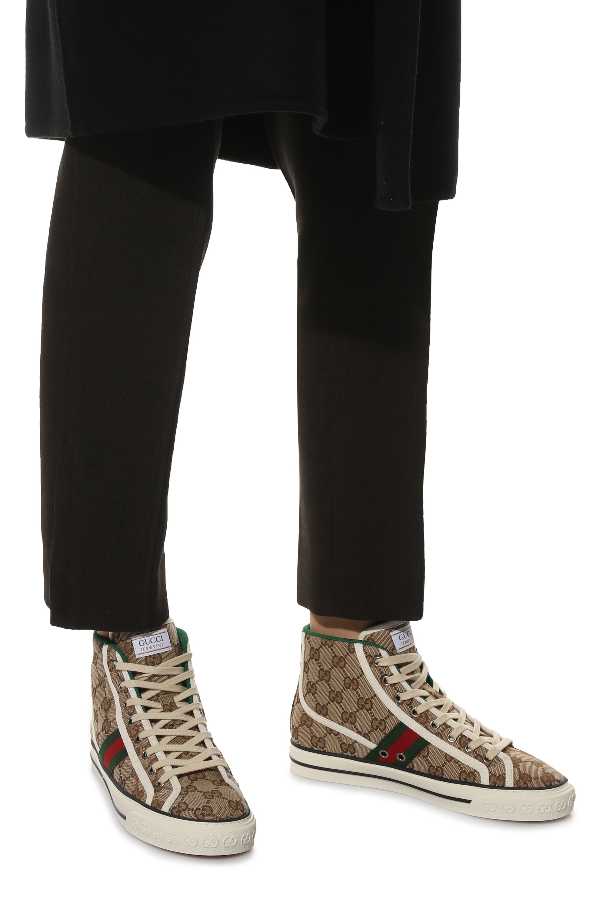 Текстильные кеды gucci tennis 1977 GUCCI, арт. 627838/HVK70, фото 3