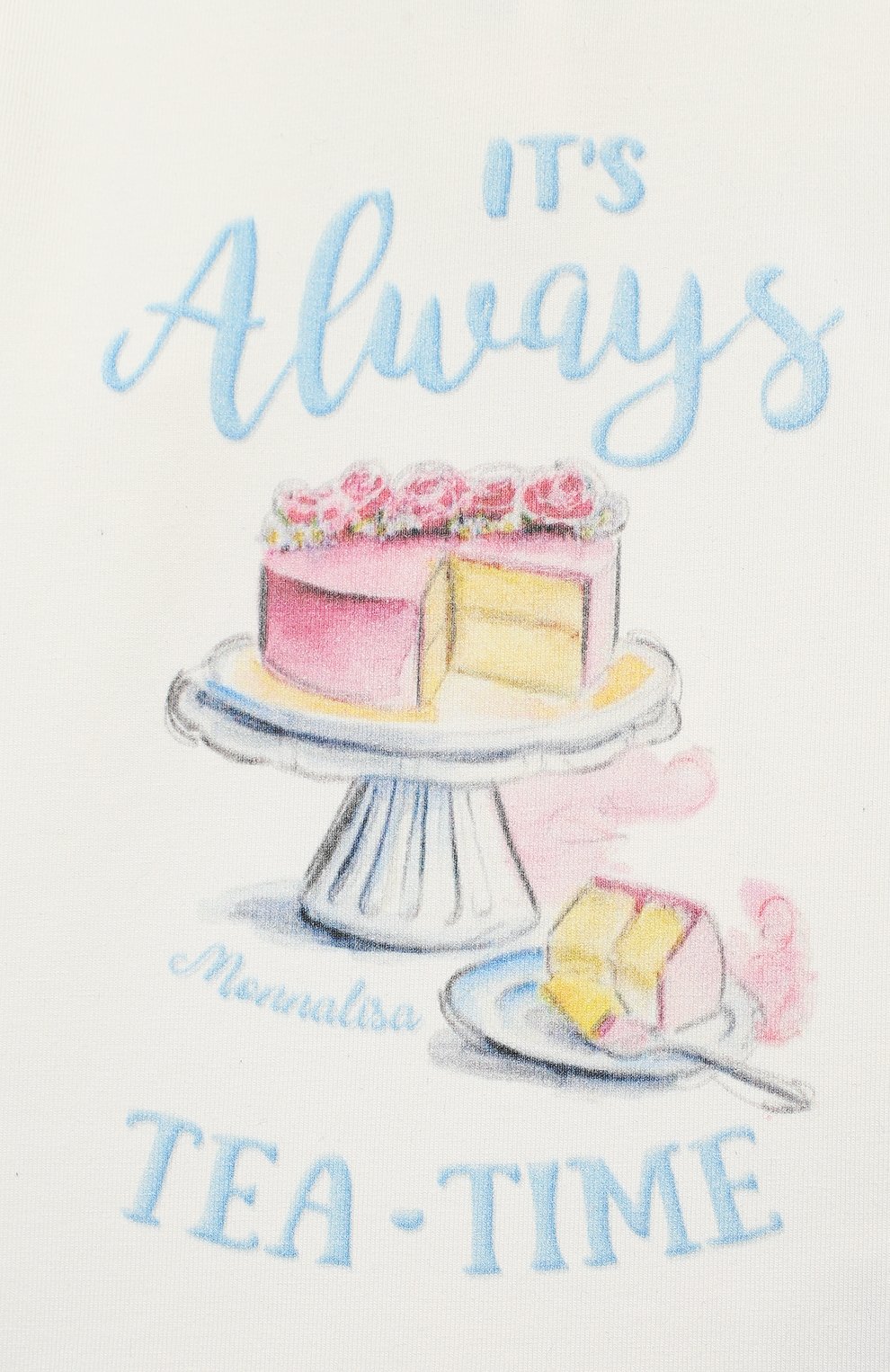 Хлопковый лонгслив MONNALISA, арт. 396621P7, фото 3