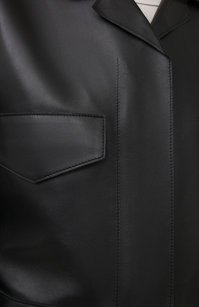 Кожаная куртка TOTEME, арт. AVIGN0N LEATHER JACKET 203-104-702, фото 5