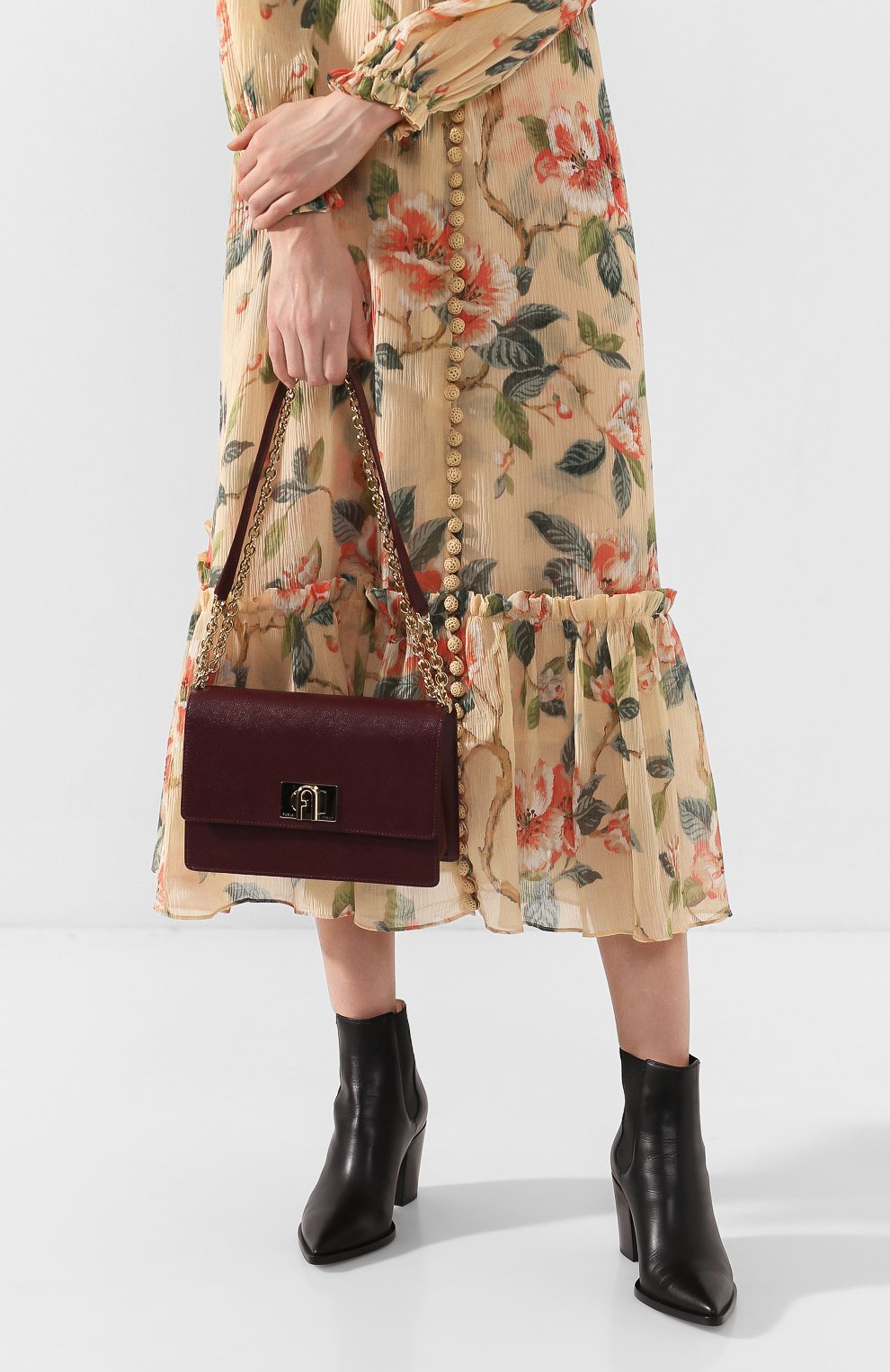 Сумка 1927 small FURLA бордового цвета по цене 33600 руб., арт. BAFI/ARE, фото 2 Сумка 1927 small FURLA, арт. BAFI/ARE, фото 2