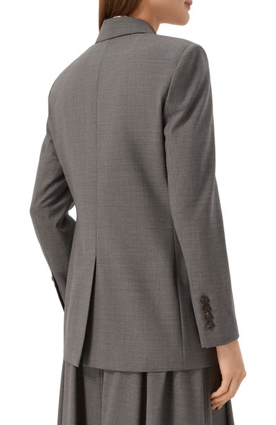 Шерстяной жакет BRUNELLO CUCINELLI серого цвета по цене 382500 руб., арт. M0W077038P, фото 4 Шерстяной жакет BRUNELLO CUCINELLI, арт. M0W077038P, фото 4
