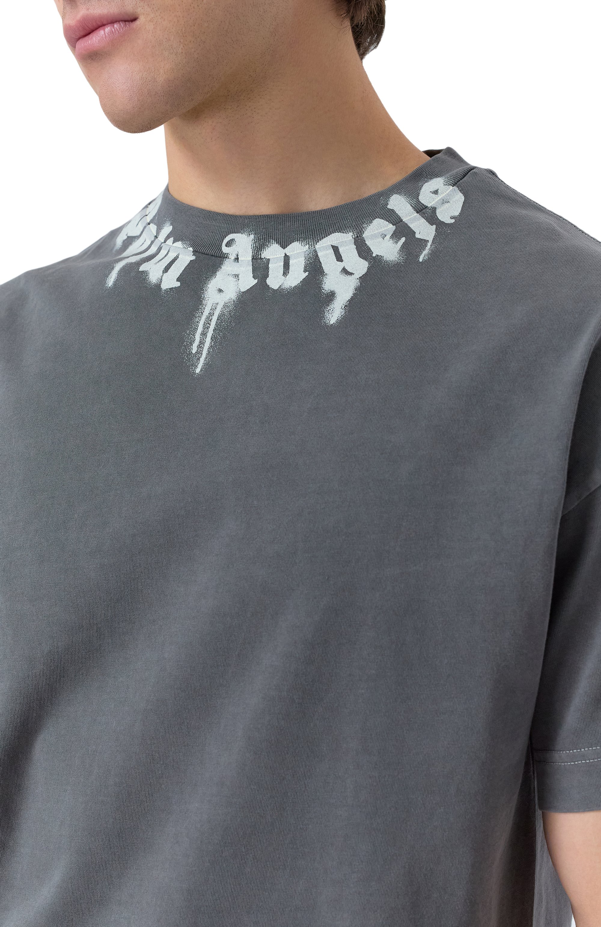 Хлопковая футболка PALM ANGELS, арт. PMAA109F25JER009, фото 5