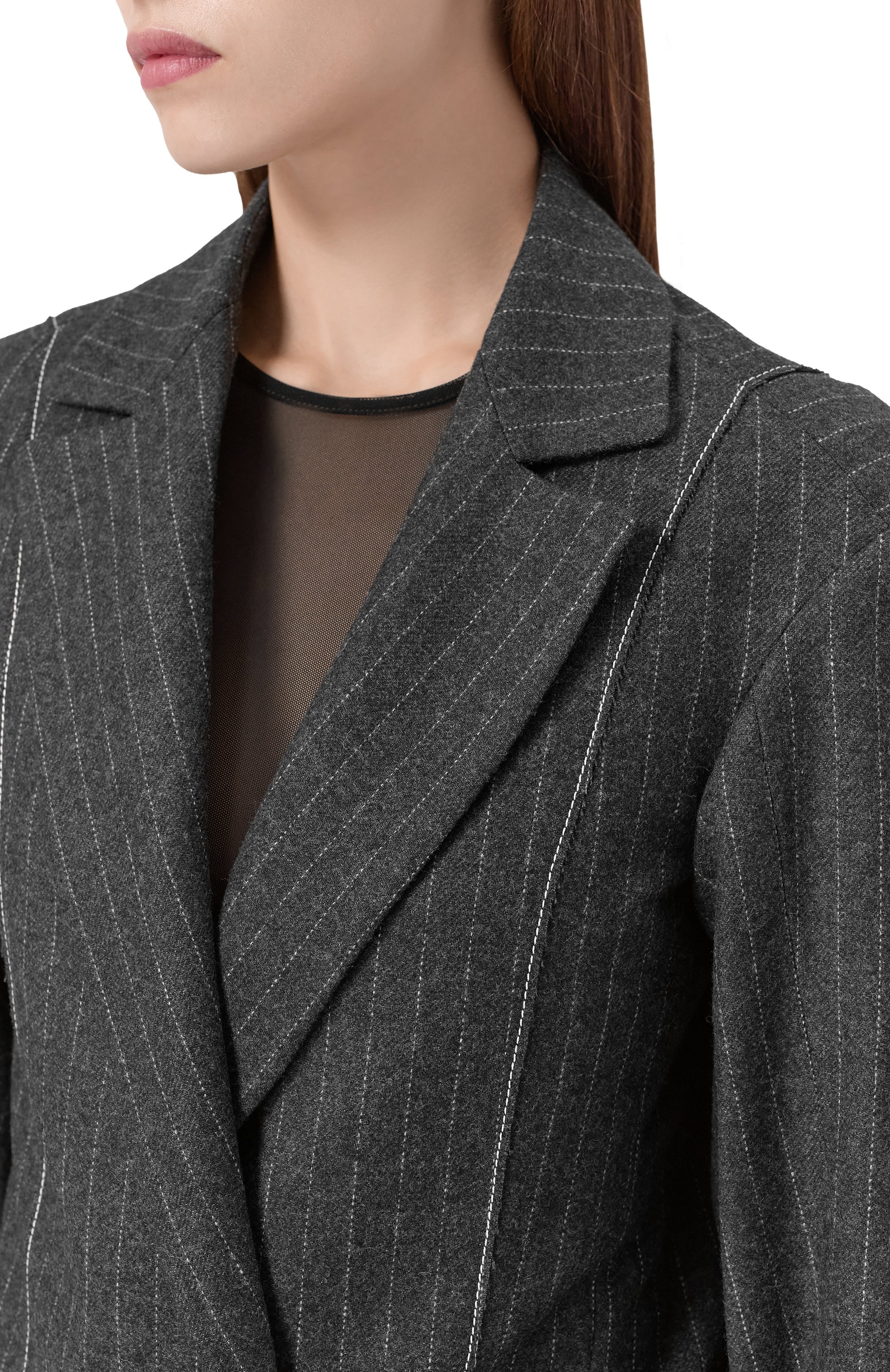 Жакет из шерсти и хлопка ISABEL BENENATO темно-серого цвета по цене 149000 руб., арт. DW410F25, фото 5 Жакет из шерсти и хлопка ISABEL BENENATO, арт. DW410F25, фото 5