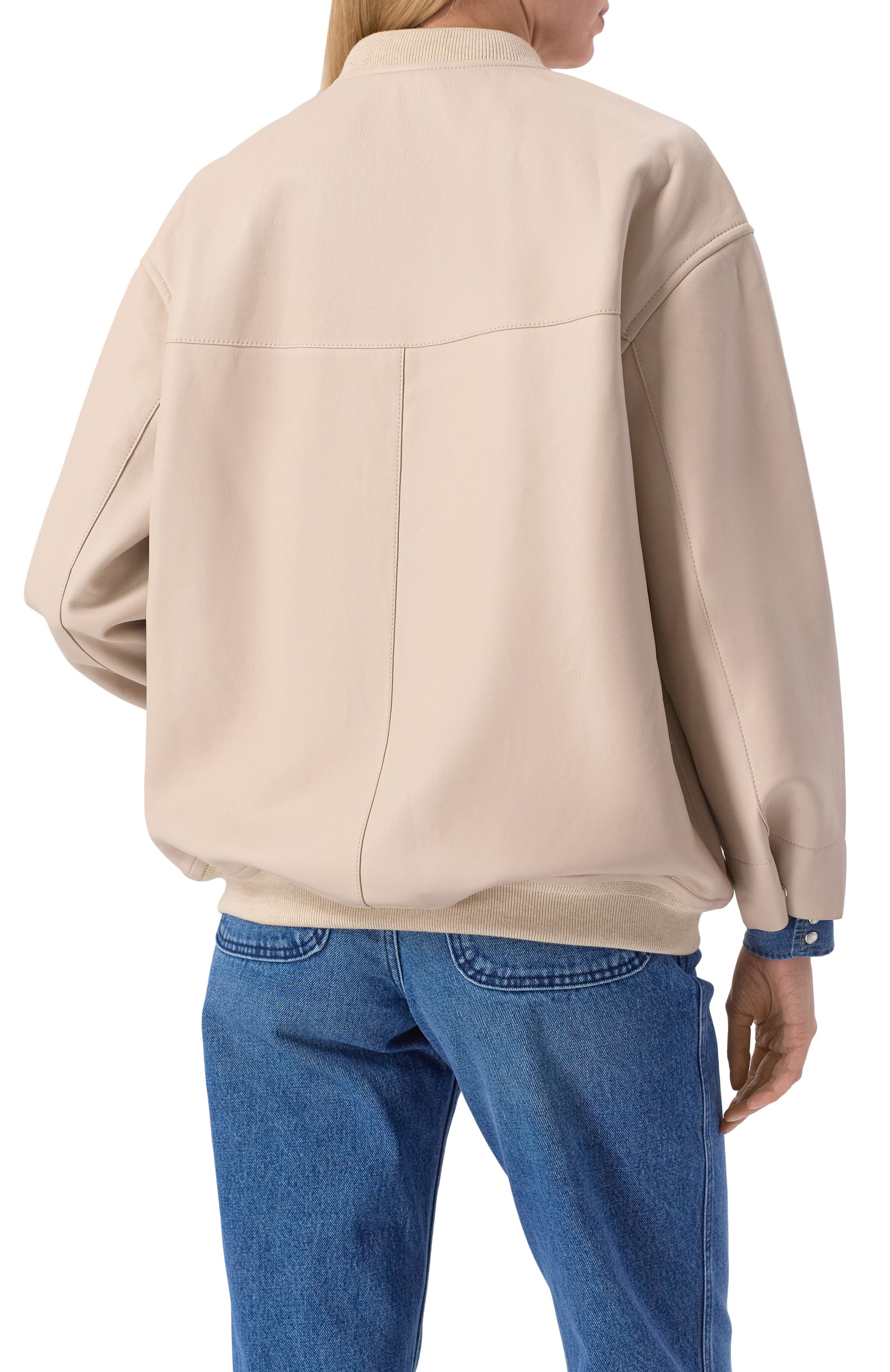 Кожаный бомбер YVES SALOMON, арт. 25EFV03169K47W/A1013, фото 4