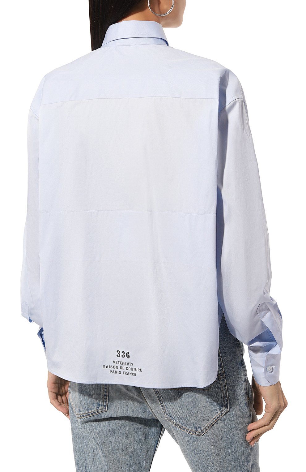 Хлопковая рубашка VETEMENTS, арт. UE54SH280N,  фото 4