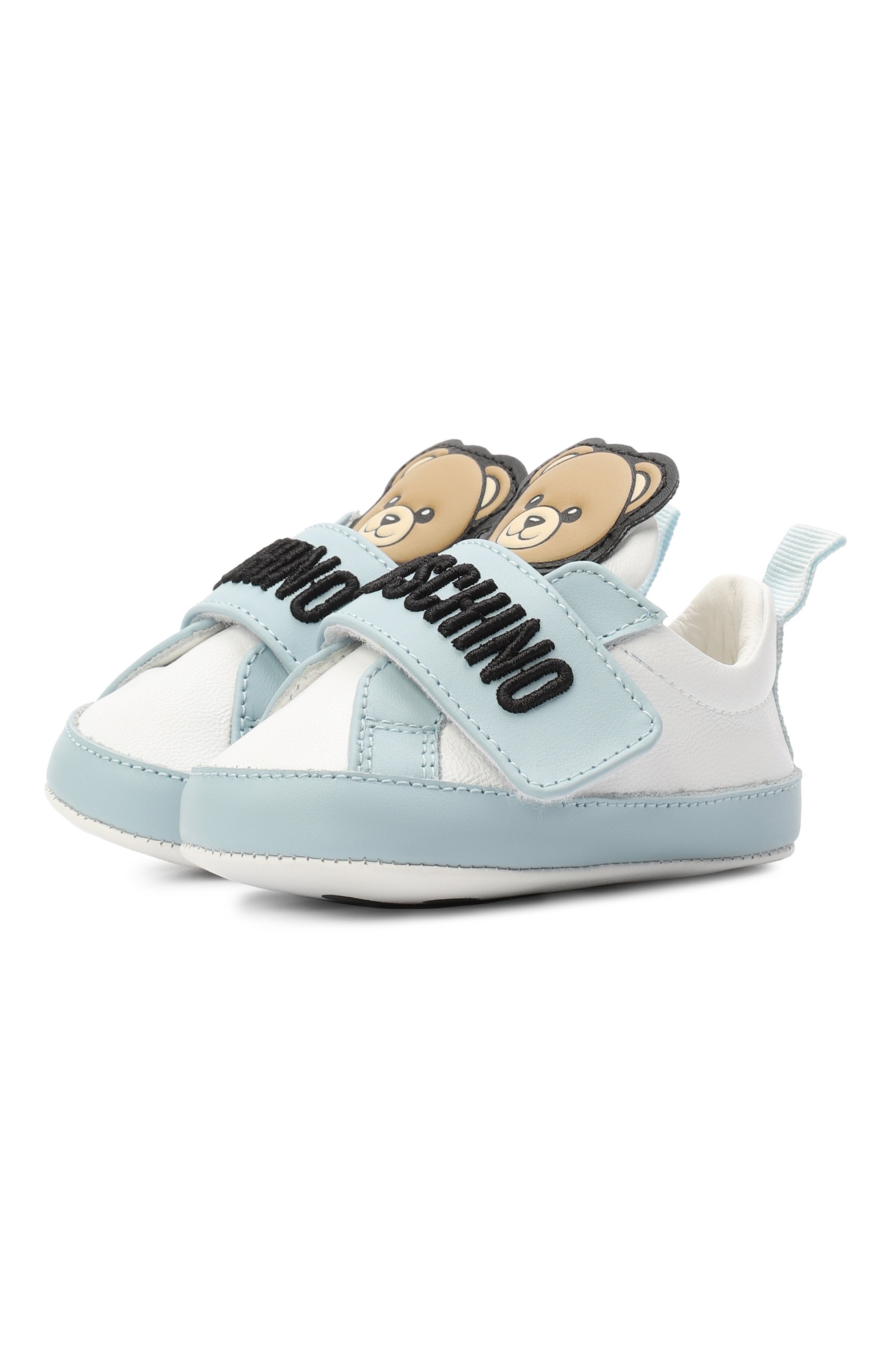 Кожаные пинетки MOSCHINO, арт. 82900/VAR2, фото 1