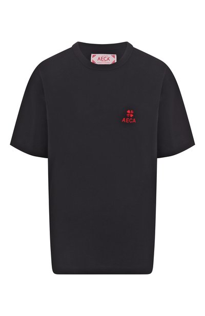 Женская хлопковая футболка AECA WHITE, арт. AWCMSSBDTTSST010C0.BLACK (S)