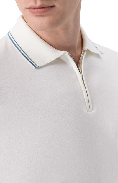 Поло из хлопка и шелка MVST белого цвета по цене 99500 руб., арт. M26.CSM.K425, фото 5 Поло из хлопка и шелка MVST, арт. M26.CSM.K425, фото 5