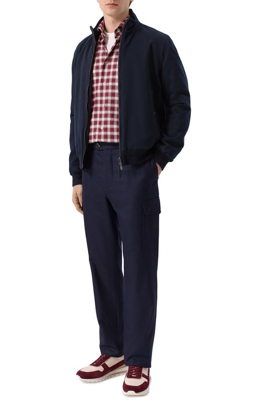 Хлопковая рубашка Kiton UCCH0943905 Бордовый  UCCH0943905 Фото 2