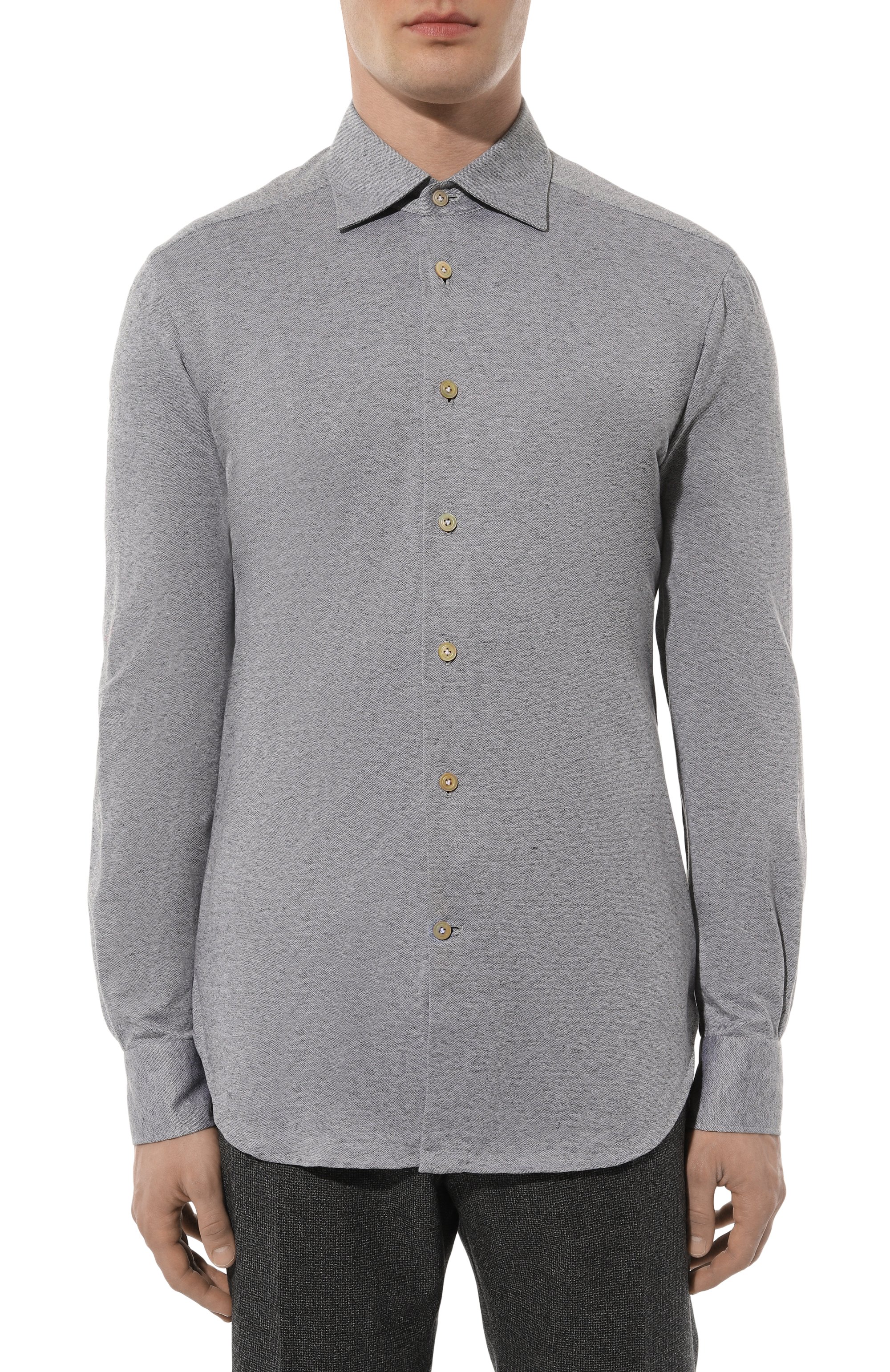 Хлопковая рубашка KITON, арт. UCIH07018, фото 3