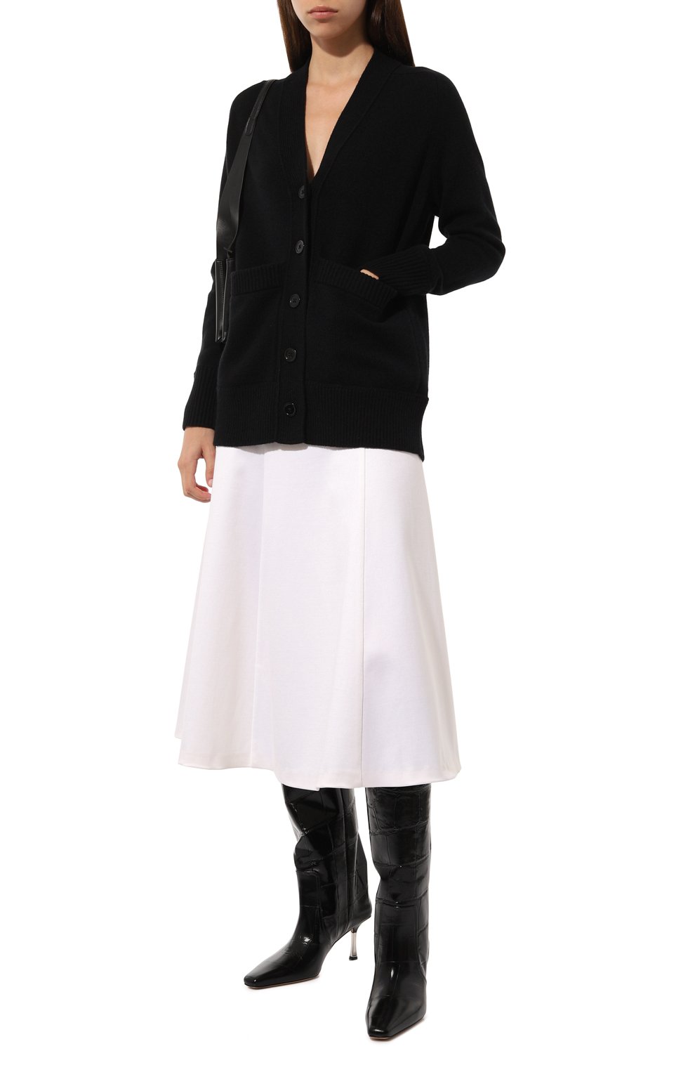 Кардиган из шерсти и кашемира DOROTHEE SCHUMACHER черного цвета по цене 74600 руб., арт. 711103, фото 2 Кардиган из шерсти и кашемира DOROTHEE SCHUMACHER, арт. 711103, фото 2