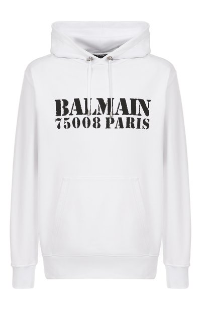 Мужской хлопковое худи BALMAIN, арт. FH1JT047/BD04