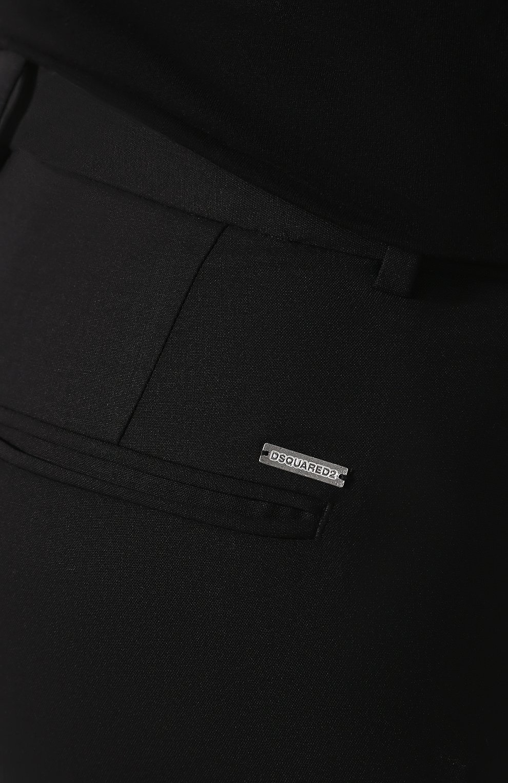 Шерстяные брюки DSQUARED2 черного цвета по цене 33200 руб., арт. S75KA0943/S40320, фото 5 Шерстяные брюки DSQUARED2, арт. S75KA0943/S40320, фото 5
